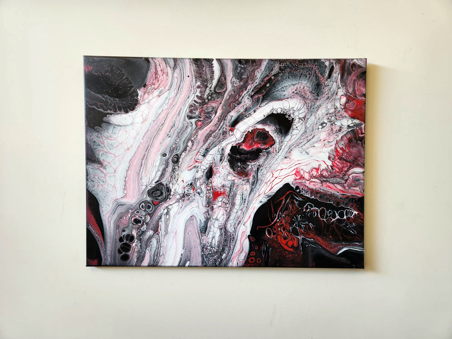 Screaming Into the Abyss - 18 x 24" Original | Intense Emotional Fluid Art