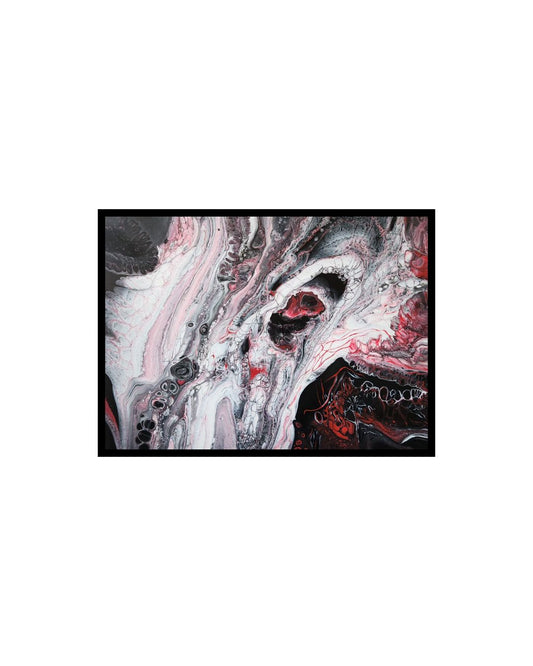 Screaming Into the Abyss - 18 x 24" Original | Intense Emotional Fluid Art
