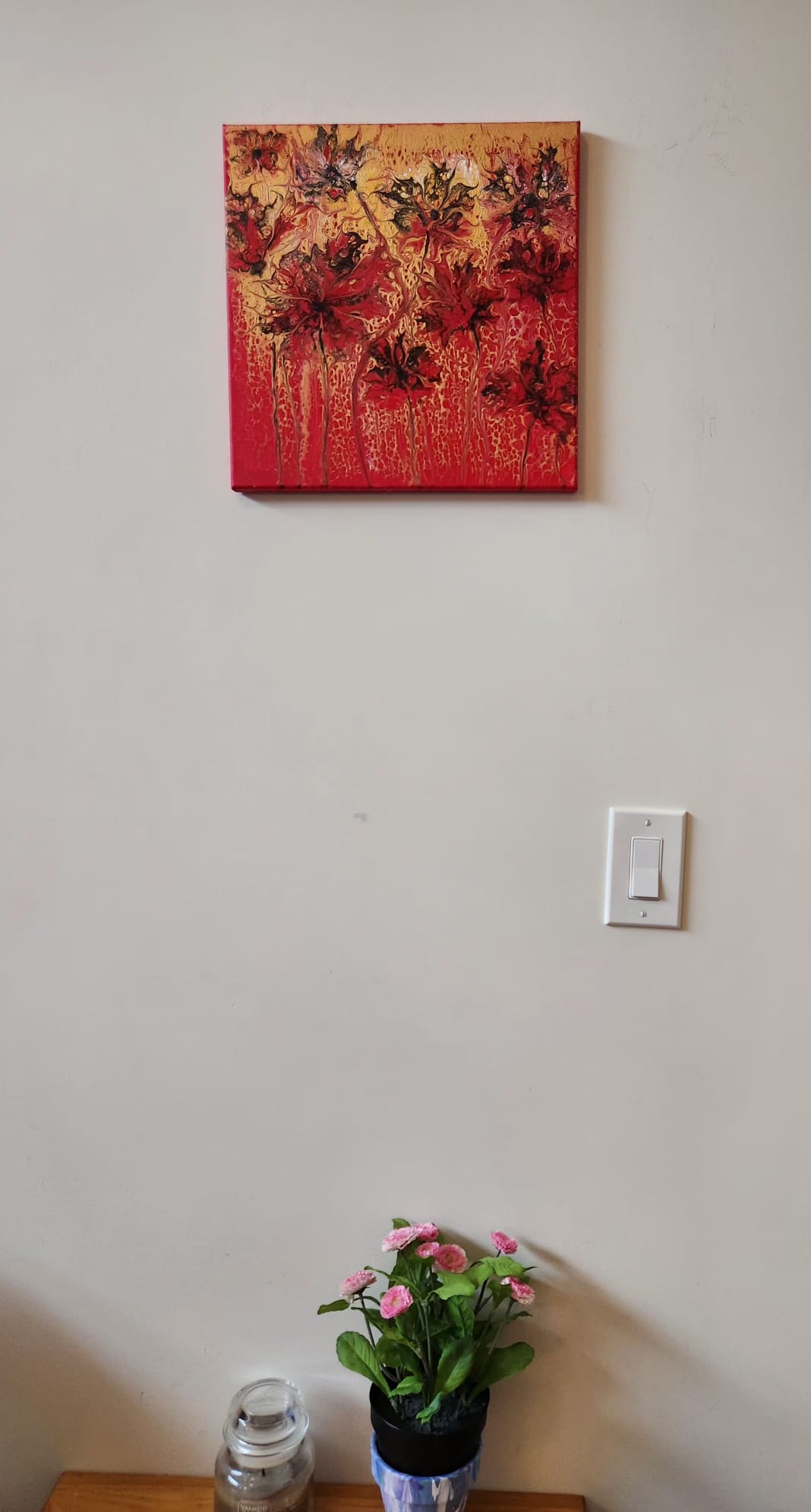 Sifu's Dynasty - 12 x 12" Original | Red & Gold Asian Tribute Art