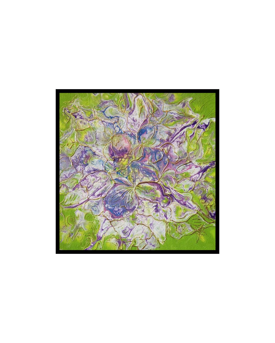 Spring Bouquet - 8 x 8" Original | Vibrant Floral Fluid Art