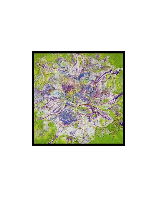 Spring Bouquet - 8 x 8" Original | Vibrant Floral Fluid Art
