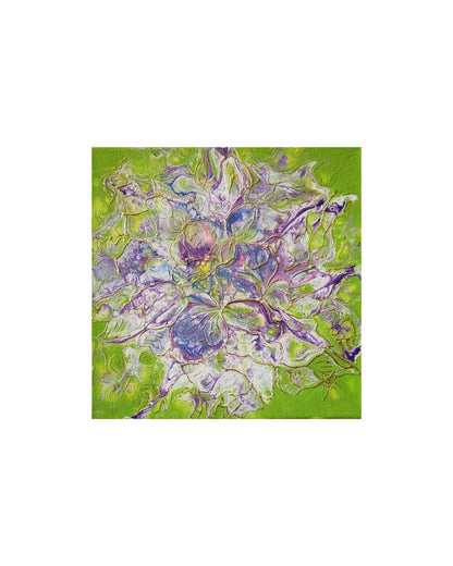 Spring Bouquet - 8 x 8" Original | Vibrant Floral Fluid Art