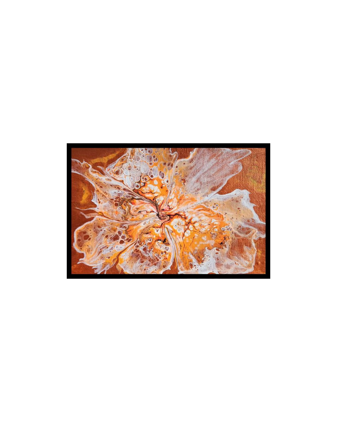 Steampunk Corsage - 5 x 7" Original | Metallic Floral Art