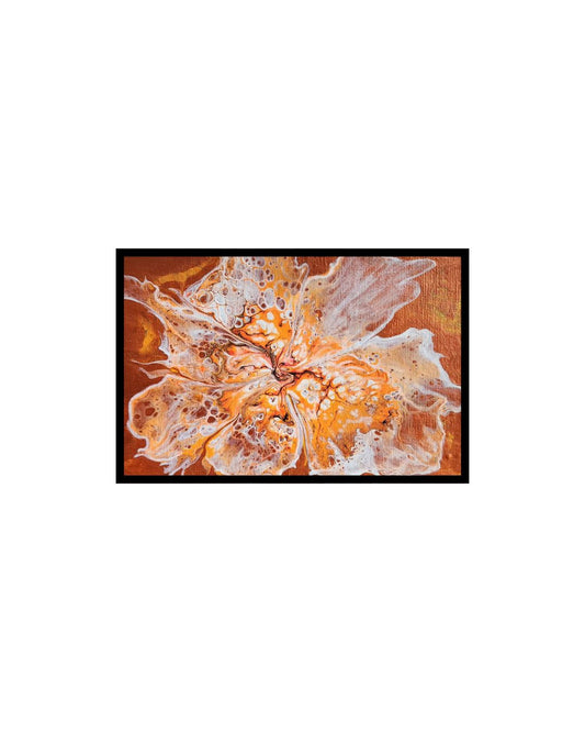 Steampunk Corsage - 5 x 7" Original | Metallic Floral Art