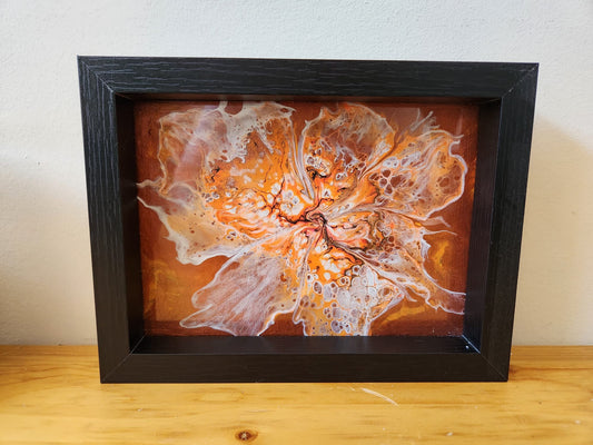 Steampunk Corsage - 5 x 7" Original | Metallic Floral Art