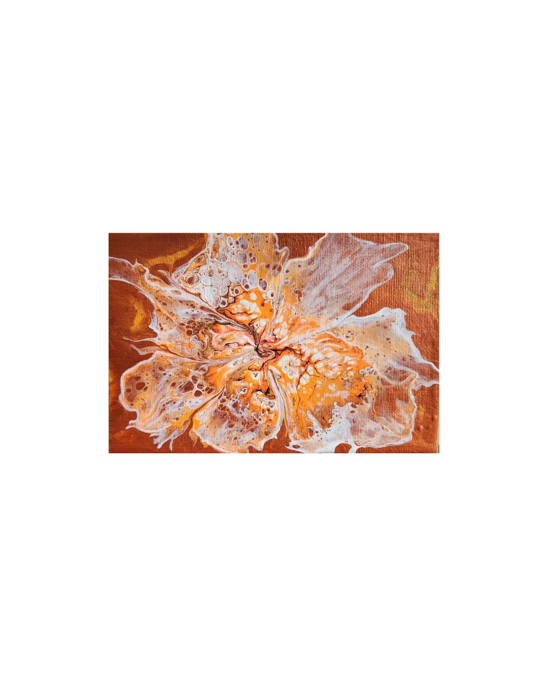 Steampunk Corsage - 5 x 7" Original | Metallic Floral Art