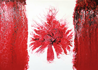 Strong and Free - 18 x 24" Original | Canadian Flag Fluid Art