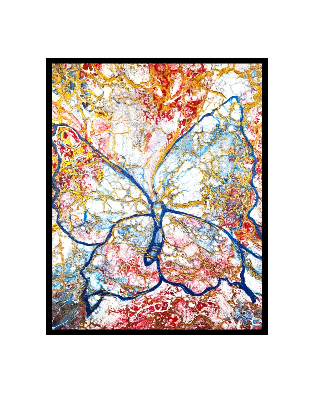 Tattered Transformations – 16x20" Original | Butterfly Resilience Art
