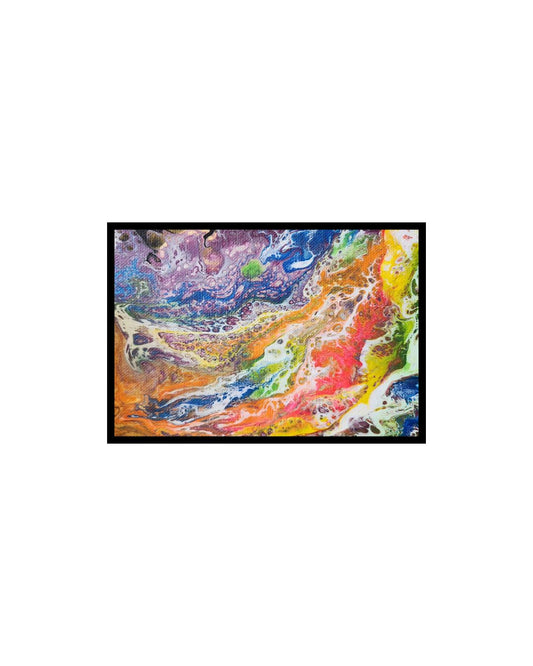 The Dragon Nebula - 5 x 7" Original | Cosmic Dragon Fluid Art