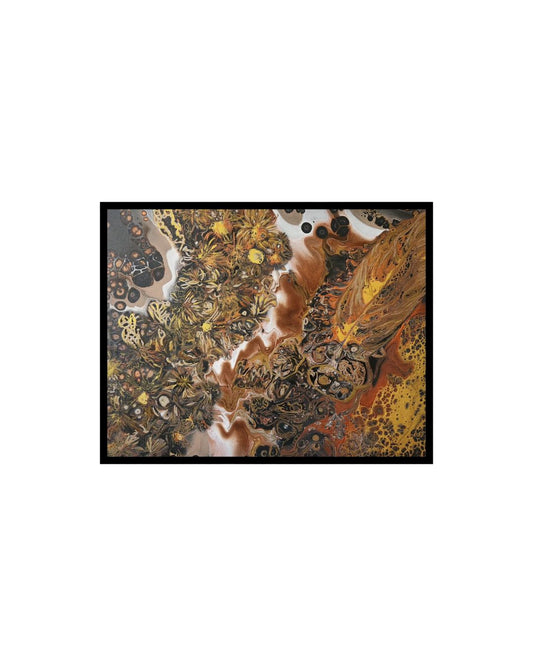 The Shaman - 16 x 20" Original | Earthy Metallic Fluid Art