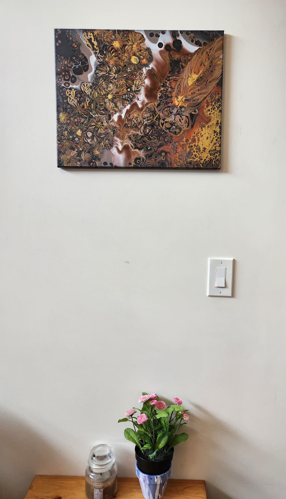 The Shaman - 16 x 20" Original | Earthy Metallic Fluid Art
