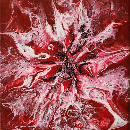 Spirit of the North - 8 x 8" Original | Bold Canadian Floral Art