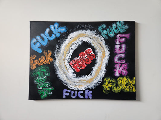Colourful Language - 18 x 24" Original | Bold Expressive Fluid Art