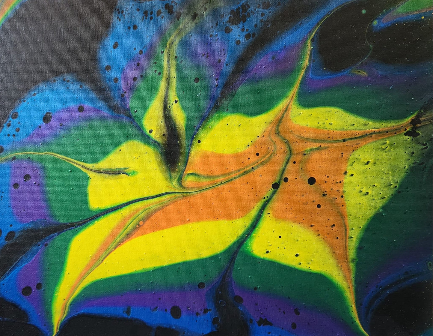 The Shimmer - 12 x 16" Original | Metallic Fluid Art
