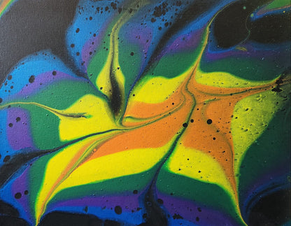 The Shimmer - 12 x 16" Original | Metallic Fluid Art