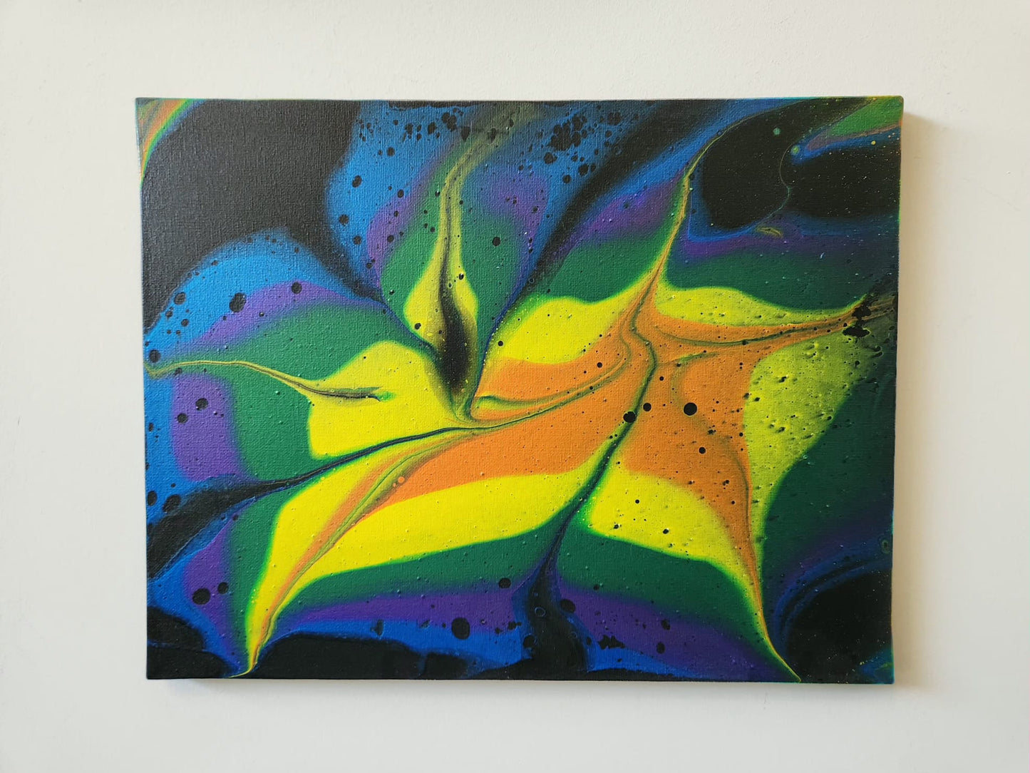 The Shimmer - 12 x 16" Original | Metallic Fluid Art