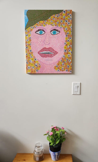 Mother Nature - 18 x 24" Original | Floral Portrait Art