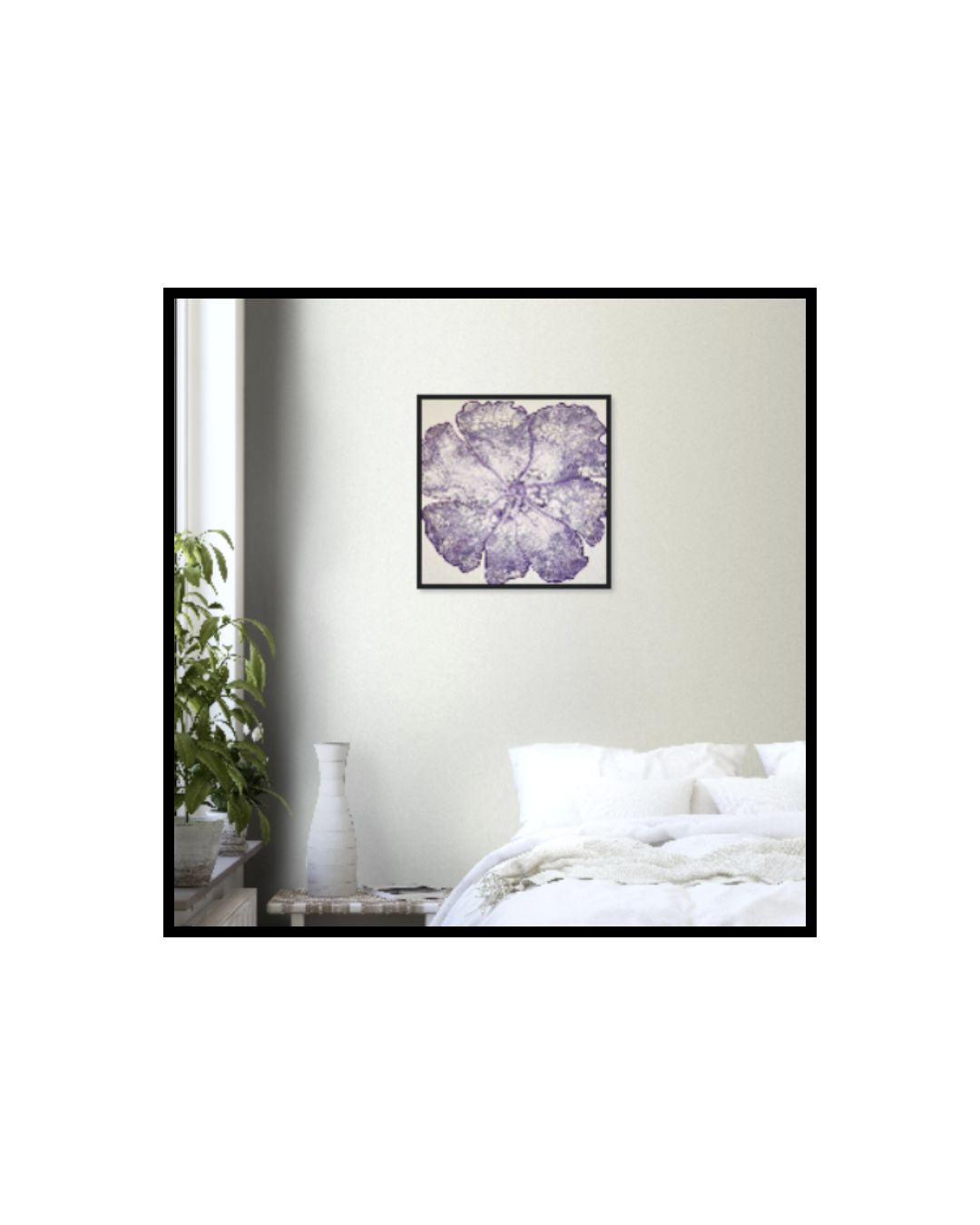 When Courage Blossoms – 20x20" | Purple Heart Flower