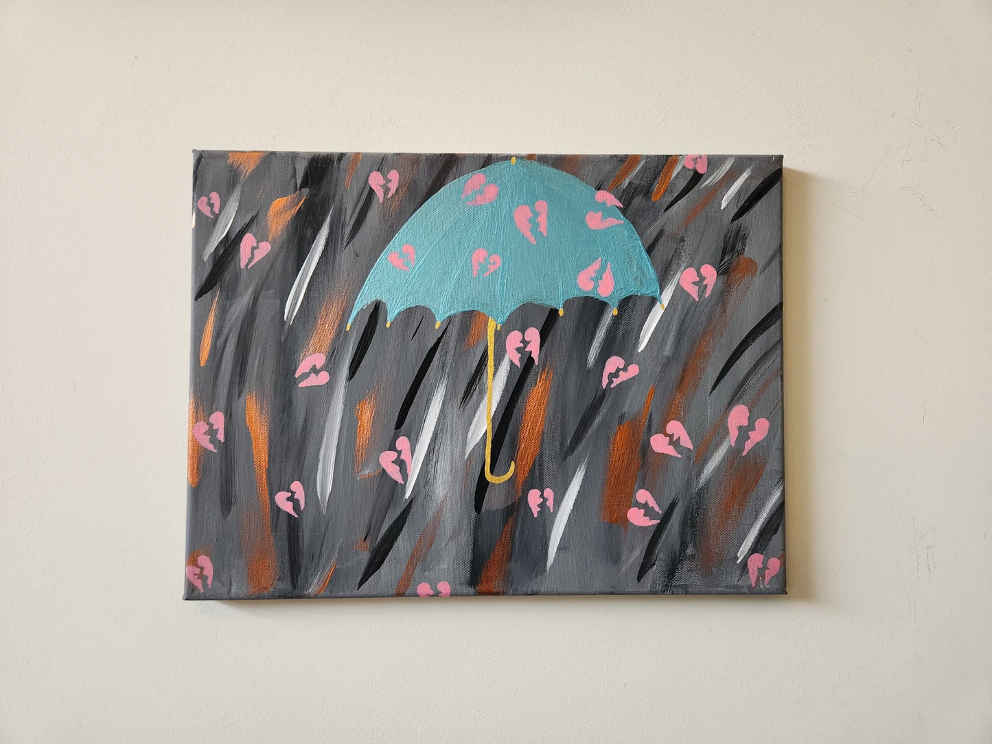 When It Rains It Pours - 11 x 14" Original | Heartbreak & Healing Art