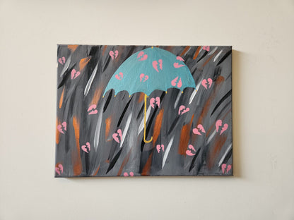 When It Rains It Pours - 11 x 14" Original | Heartbreak & Healing Art