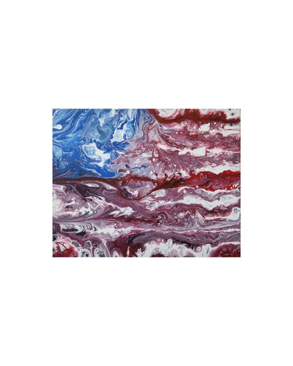 Home of The Brave - 16 x 20" Original | American Flag Fluid Art