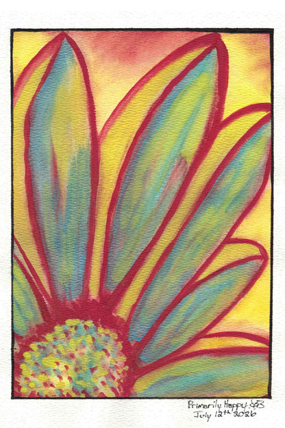 Primarily Happy - 9 x 12" Original | Vibrant Watercolor Flower Art