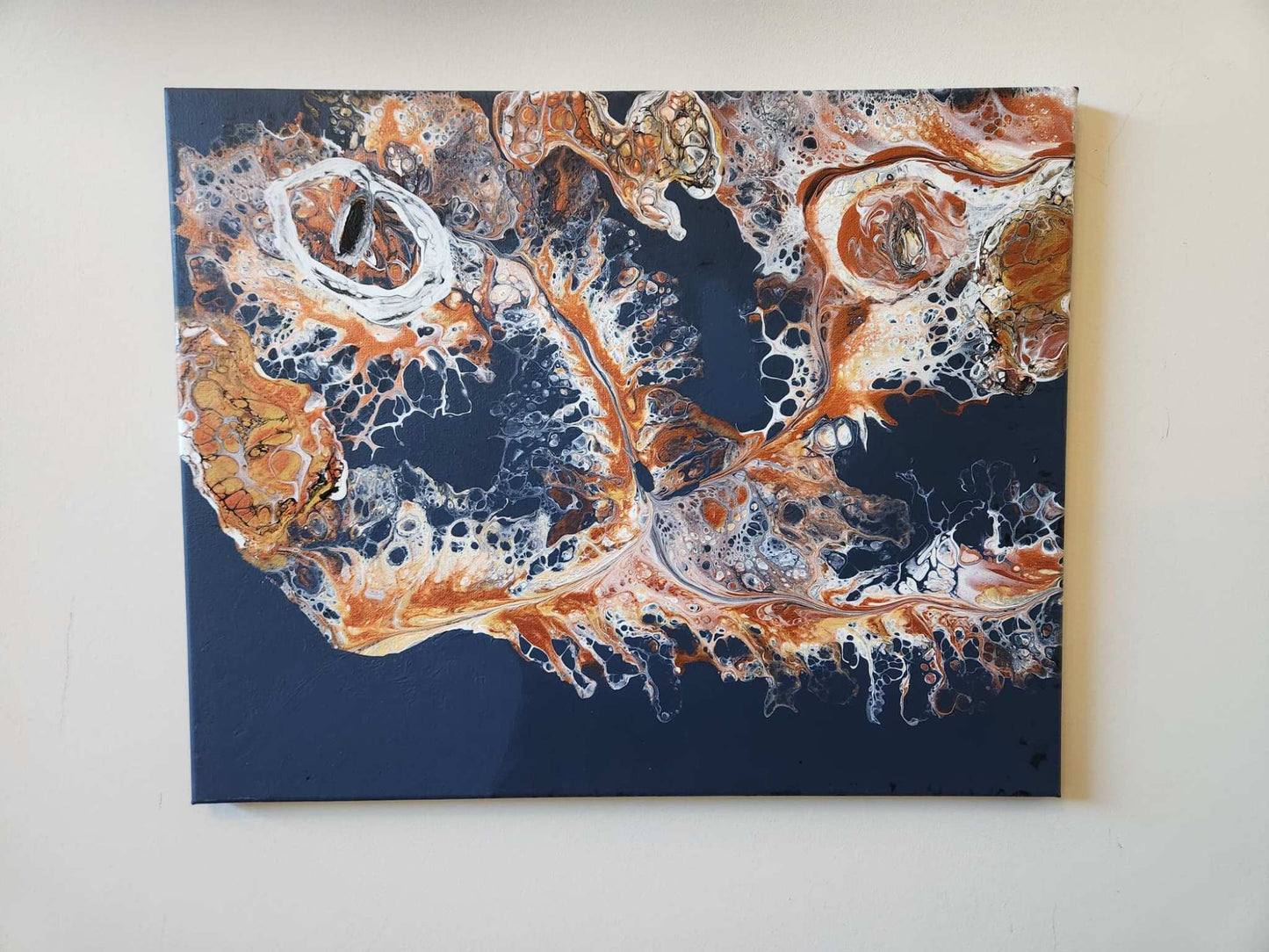 Spirit of the Calico - 16 x 20" Original | Calico Cat Fluid Art