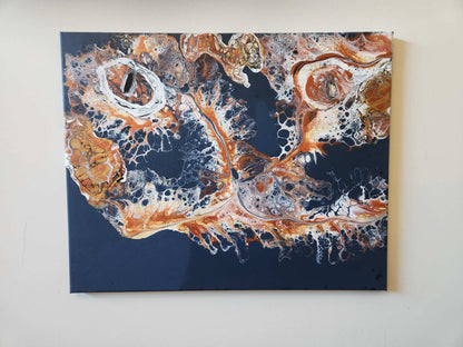 Spirit of the Calico - 16 x 20" Original | Calico Cat Fluid Art