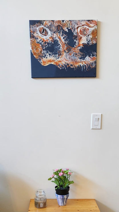Spirit of the Calico - 16 x 20" Original | Calico Cat Fluid Art