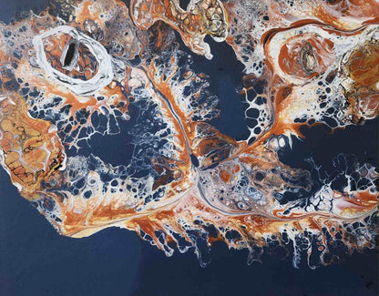 Spirit of the Calico - 16 x 20" Original | Calico Cat Fluid Art
