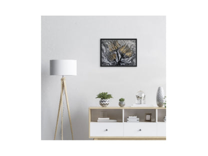 Trio of Golden Fire Blossoms – 18x24" Original