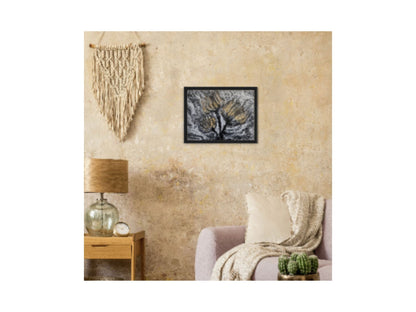 Trio of Golden Fire Blossoms – 18x24" Original