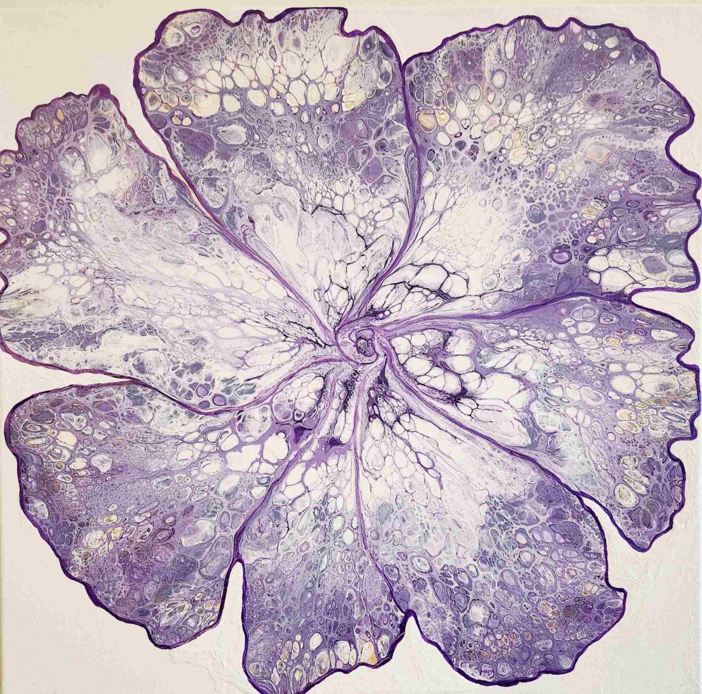 When Courage Blossoms – 20x20" | Purple Heart Flower