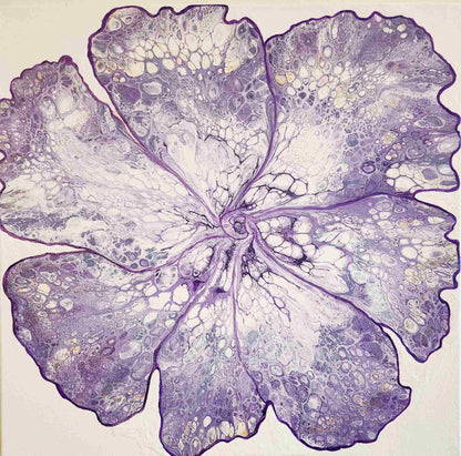 When Courage Blossoms – 20x20" | Purple Heart Flower